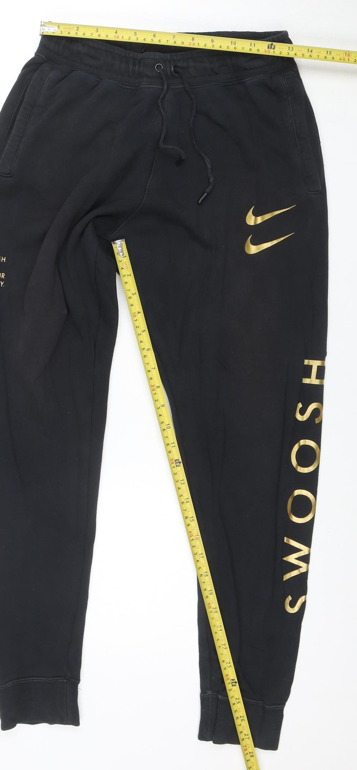 Nike Women’s Black Jogger Sweatpants S Fleece Drawstring