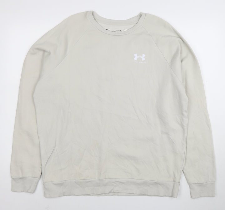 Under Armour Women's Beige Loose Fit Sweatshirt Size L