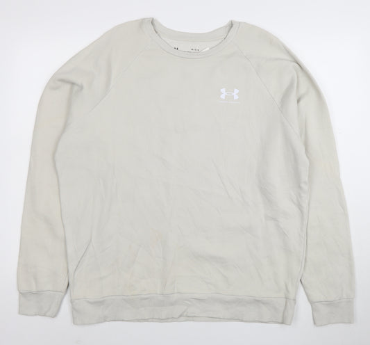 Under Armour Women's Beige Loose Fit Sweatshirt Size L