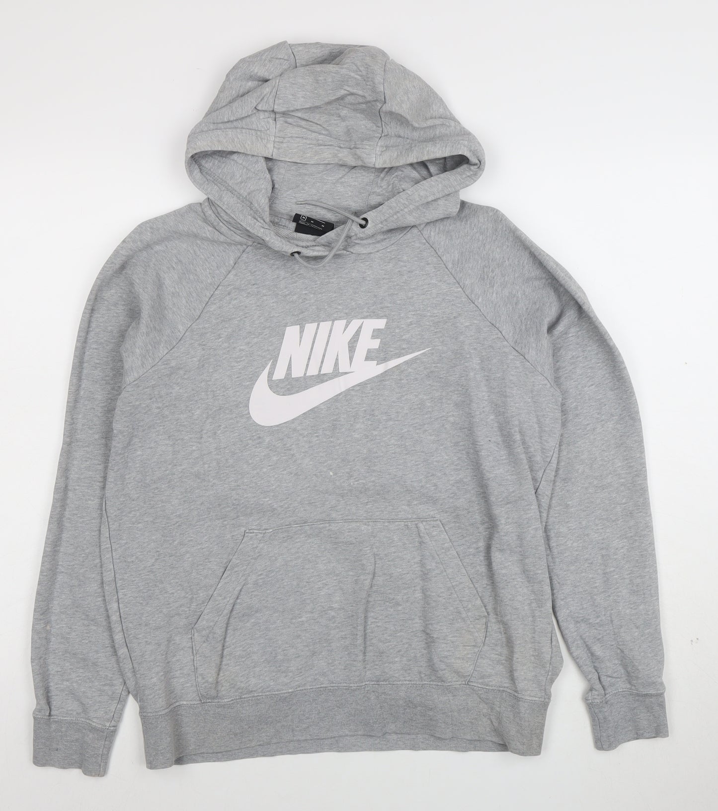 Nike Women's Grey Pullover Hoodie Size M Cotton Blend