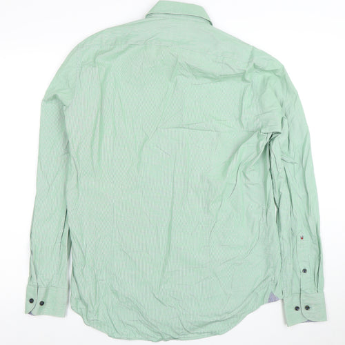 Tommy Hilfiger Men’s Green Slim Fit Long Sleeve Button-Up Shirt Size 15.75