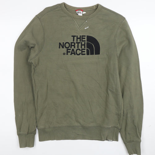 The North Face Men's Green Crew Neck Logo Sweatshirt Size S
