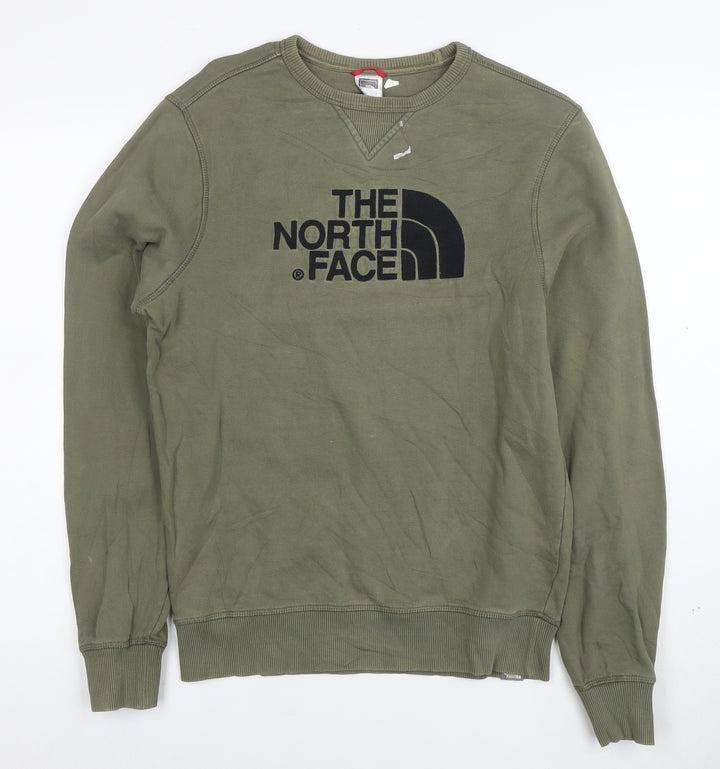 The North Face Men's Green Crew Neck Logo Sweatshirt Size S
