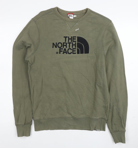 The North Face Men's Green Crew Neck Logo Sweatshirt Size S