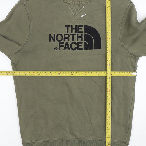 The North Face Men's Green Crew Neck Logo Sweatshirt Size S