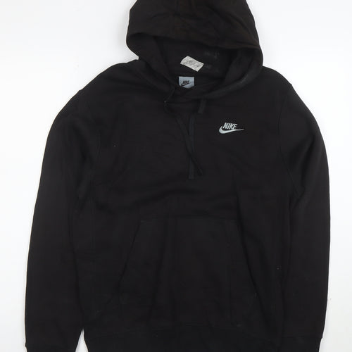 Nike Men's Black Pullover Hoodie XS Regular Fit Fleece Logo