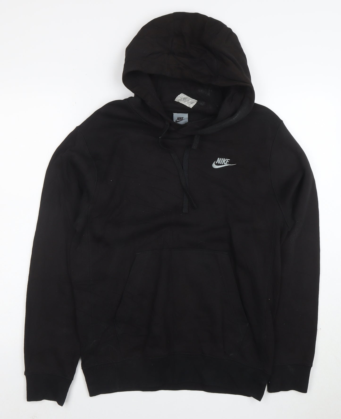 Nike Men's Black Pullover Hoodie XS Regular Fit Fleece Logo