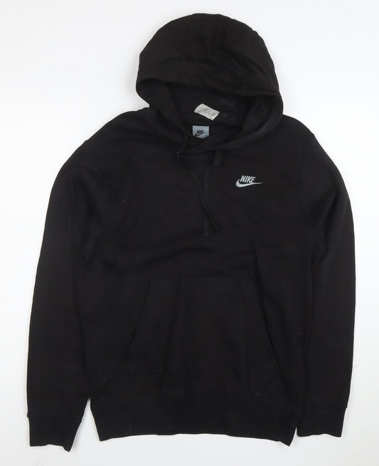 Nike Men's Black Pullover Hoodie XS Regular Fit Fleece Logo