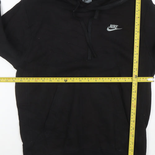 Nike Men's Black Pullover Hoodie XS Regular Fit Fleece Logo