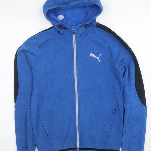 Puma Men's Blue Full Zip Hoodie Small Regular Fit