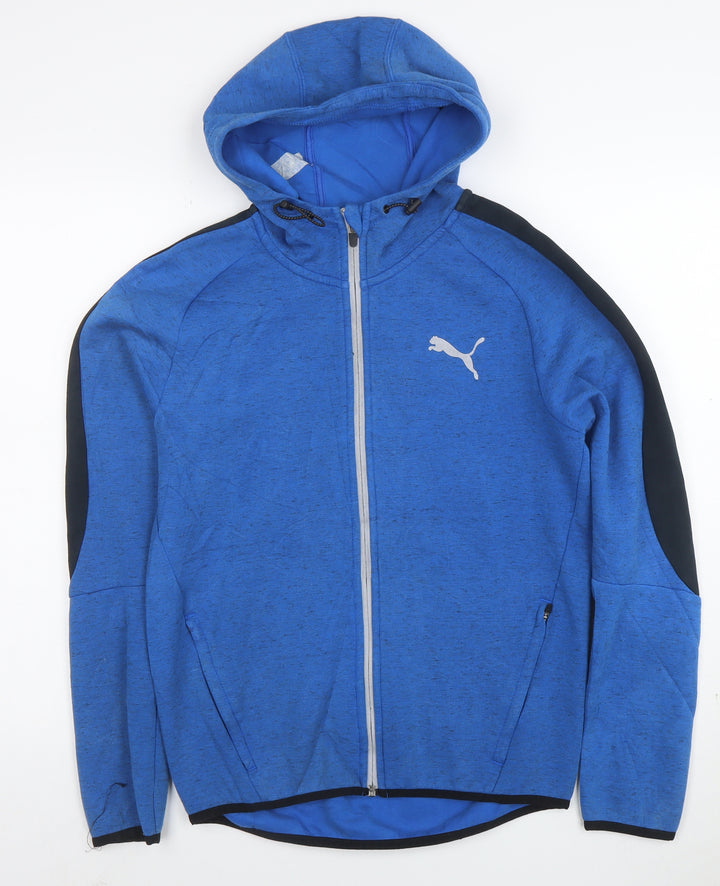Puma Men's Blue Full Zip Hoodie Small Regular Fit