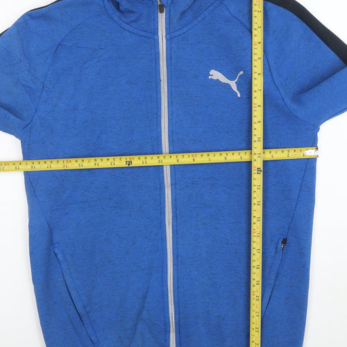 Puma Men's Blue Full Zip Hoodie Small Regular Fit