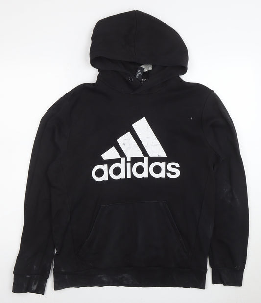adidas Men's Black Pullover Hoodie L Logo Sportswear