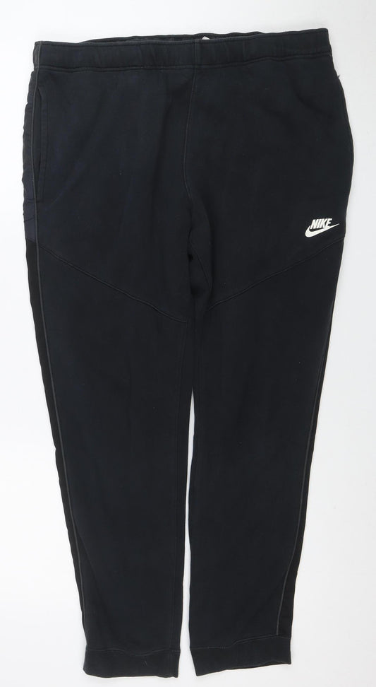 Nike Men's Black XL Jogger Fleece Trousers with Pockets