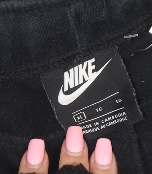 Nike Men's Black XL Jogger Fleece Trousers with Pockets