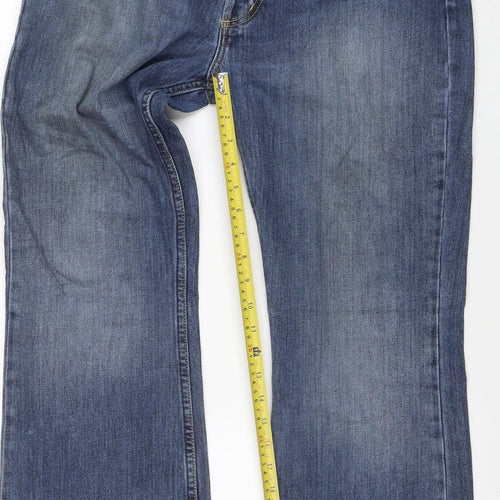 Lee Men's Blue Denim Straight Leg Jeans W33 L30 Regular Fit