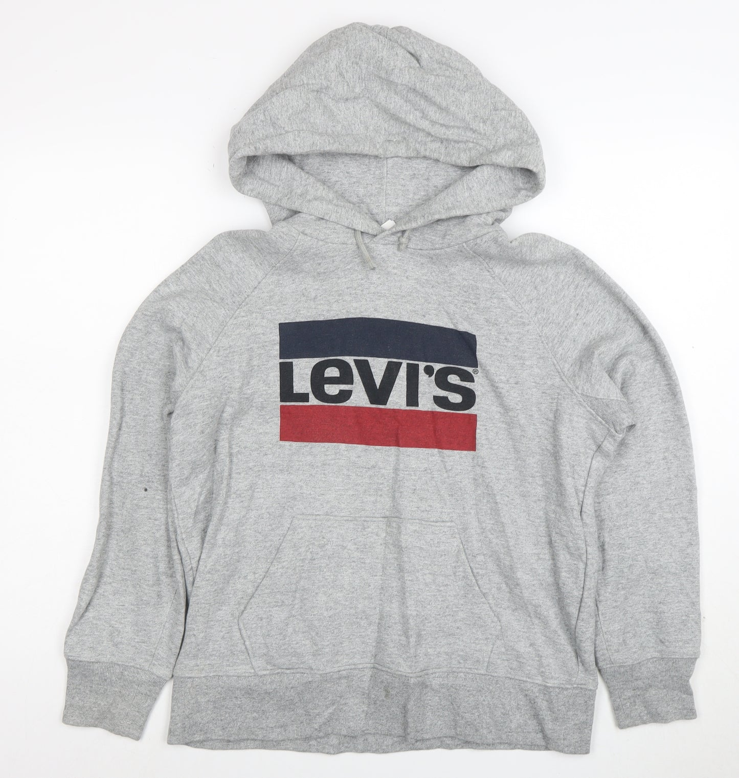 Levi's Men's Grey Logo Pullover Hoodie XS Long Sleeve Fleece