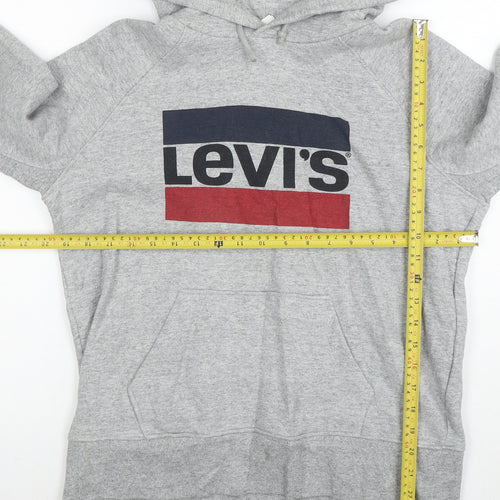 Levi's Men's Grey Logo Pullover Hoodie XS Long Sleeve Fleece