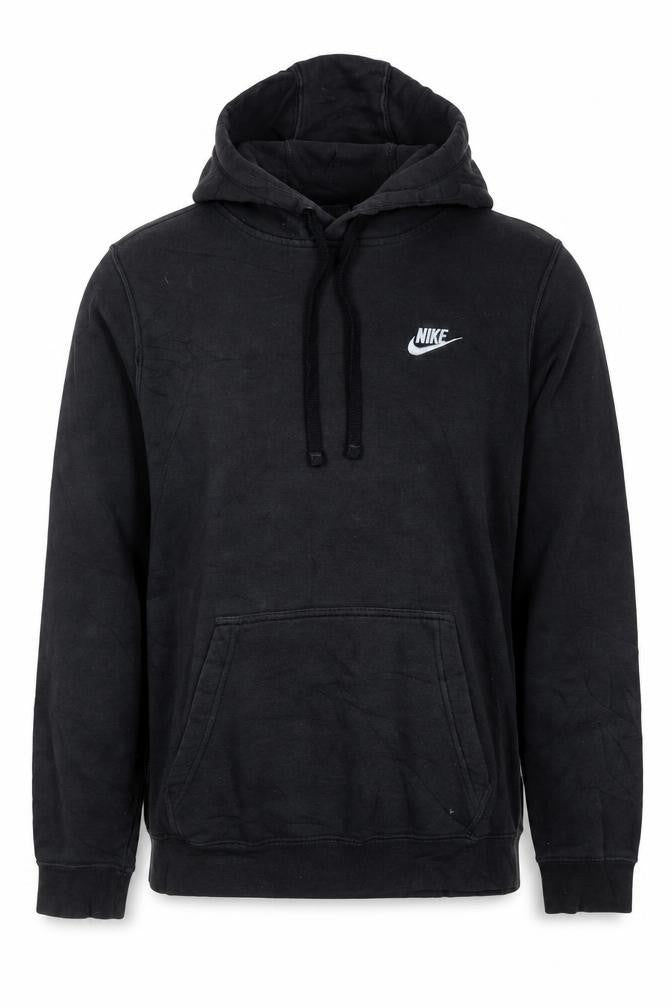 Front view of Nike Men's Black Pullover Hoodie Small Fleece Sportswear