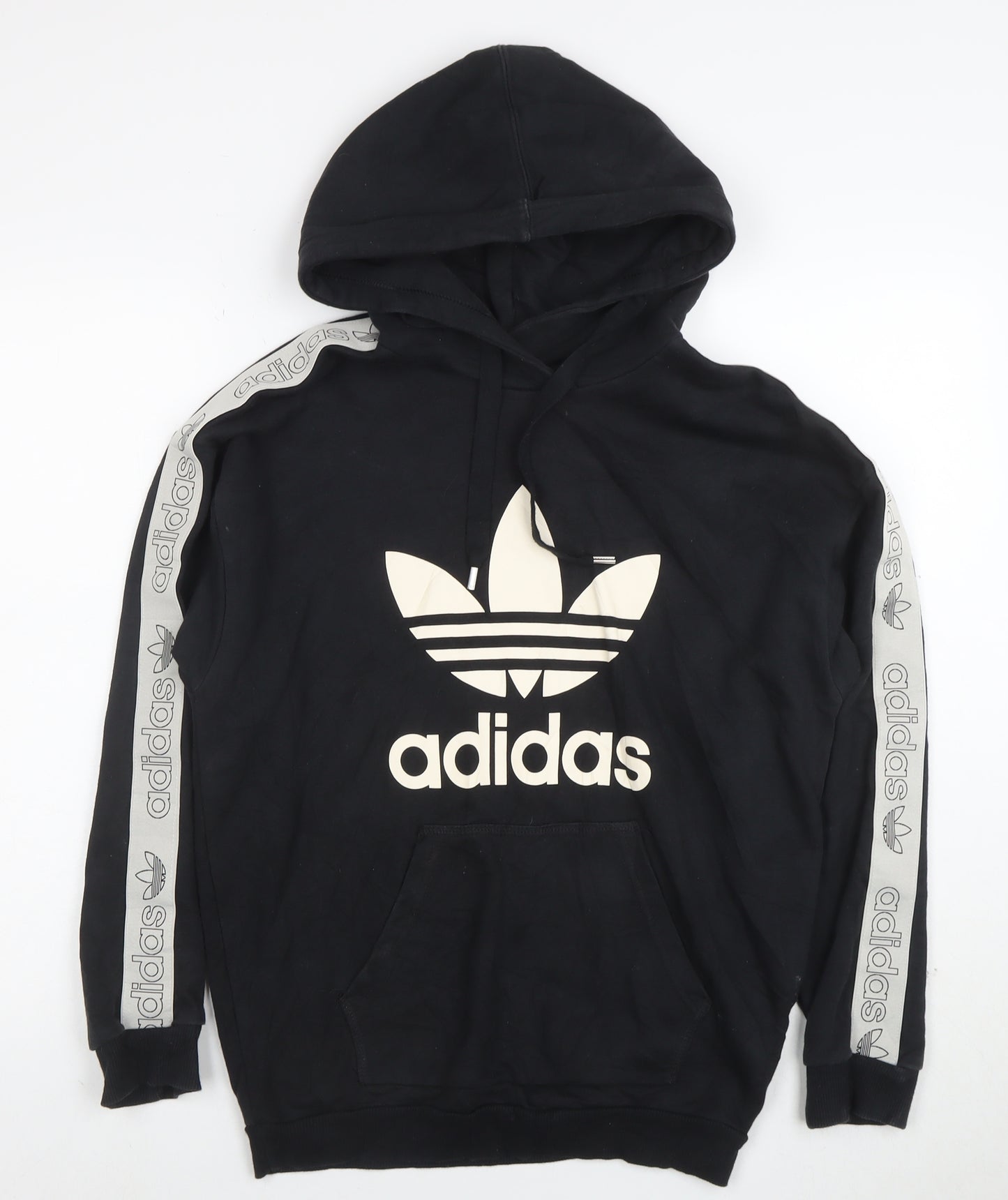 Adidas Women’s Black Hoodie Size 8 Pullover Trefoil Logo