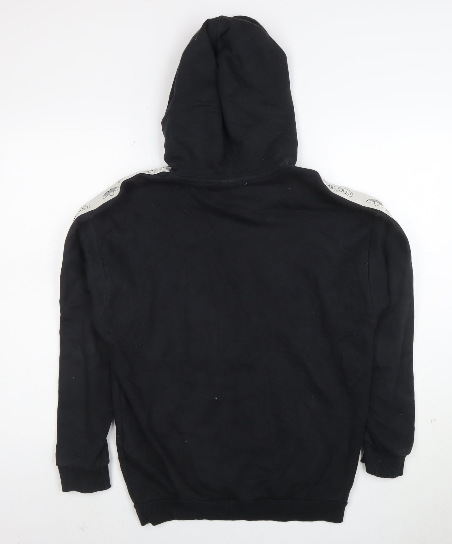 Adidas Women’s Black Hoodie Size 8 Pullover Trefoil Logo
