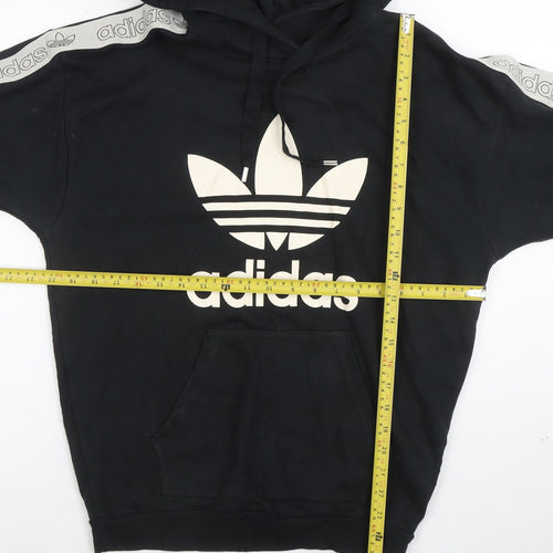 Adidas Women’s Black Hoodie Size 8 Pullover Trefoil Logo