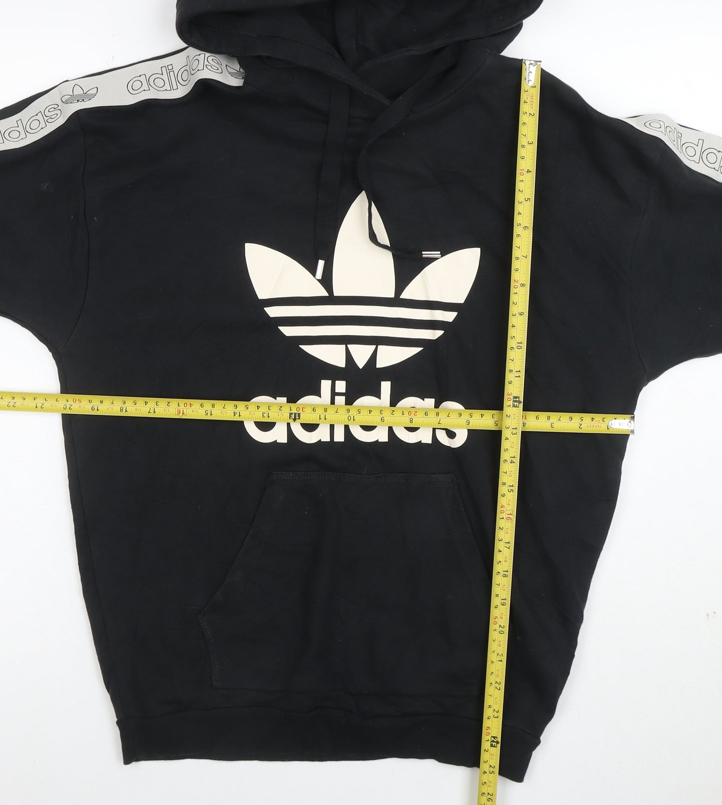 Adidas Women’s Black Hoodie Size 8 Pullover Trefoil Logo