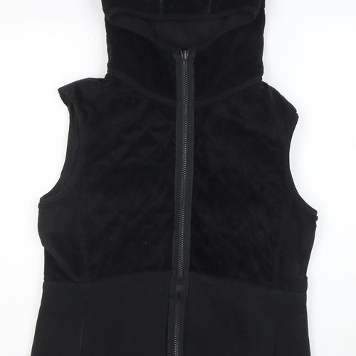 The North Face Women's Black Quilted Hooded Fleece Waistcoat L
