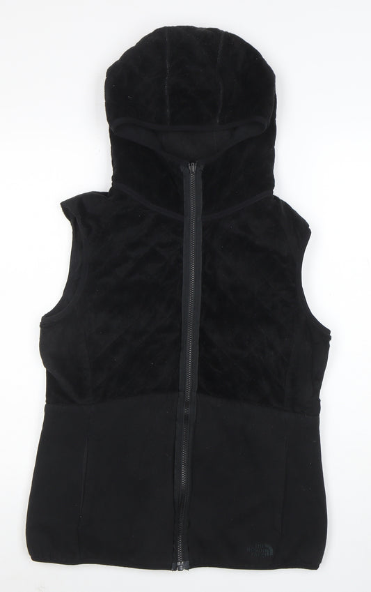 The North Face Women's Black Quilted Hooded Fleece Waistcoat L