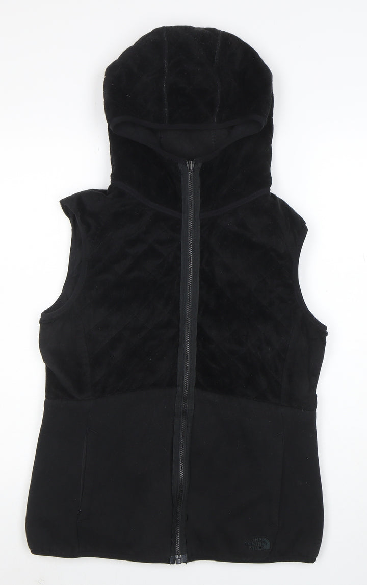The North Face Women's Black Quilted Hooded Fleece Waistcoat L