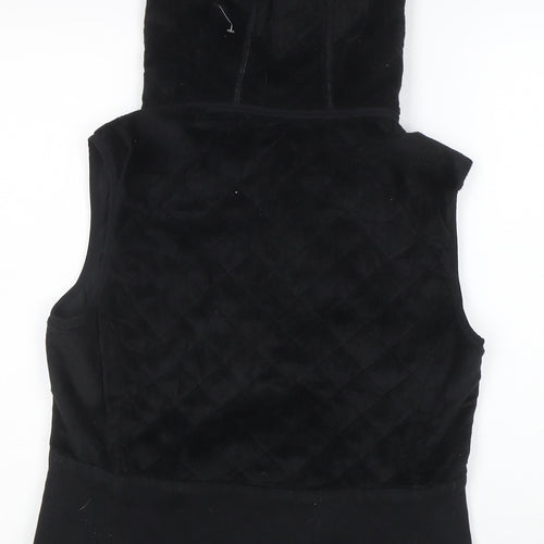 The North Face Women's Black Quilted Hooded Fleece Waistcoat L