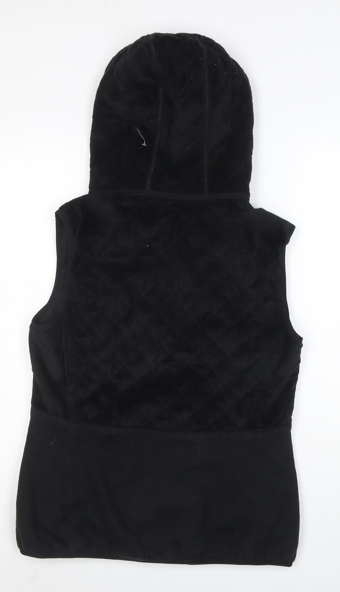 The North Face Women's Black Quilted Hooded Fleece Waistcoat L