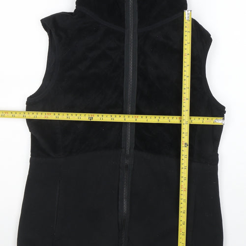 The North Face Women's Black Quilted Hooded Fleece Waistcoat L