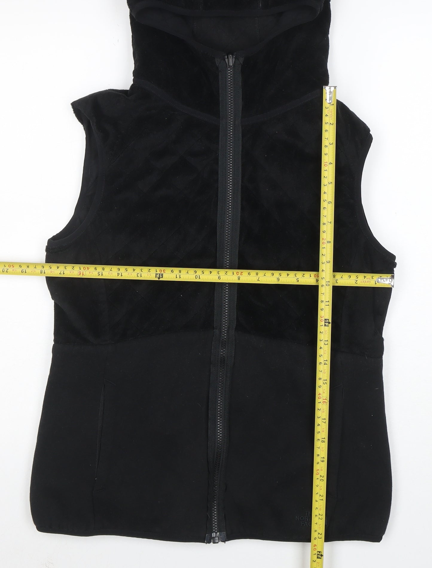The North Face Women's Black Quilted Hooded Fleece Waistcoat L