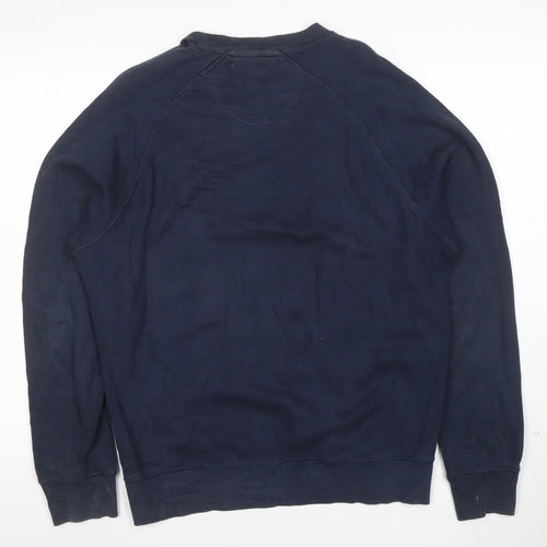 Barbour Men’s Blue Crew Neck Sweatshirt S Pullover Motorcycle Style
