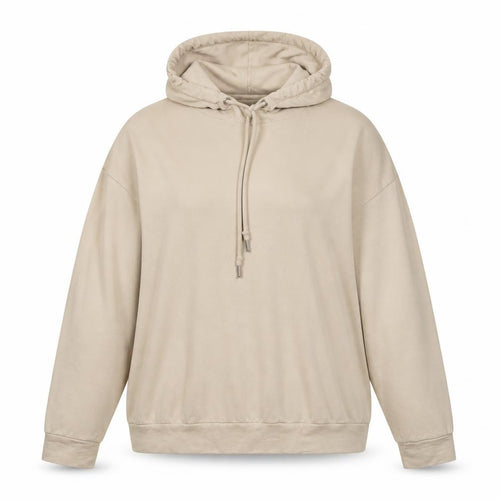 ASOS Design Women Beige Hoodie Size 12 Pullover Cotton Relaxed Fit