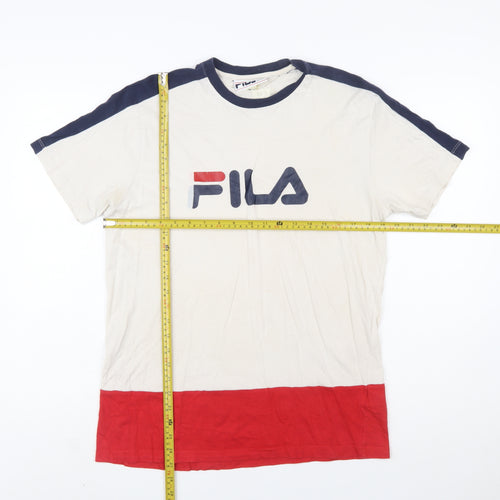 FILA Men's Multicoloured Crew Neck Sports T-Shirt Size S