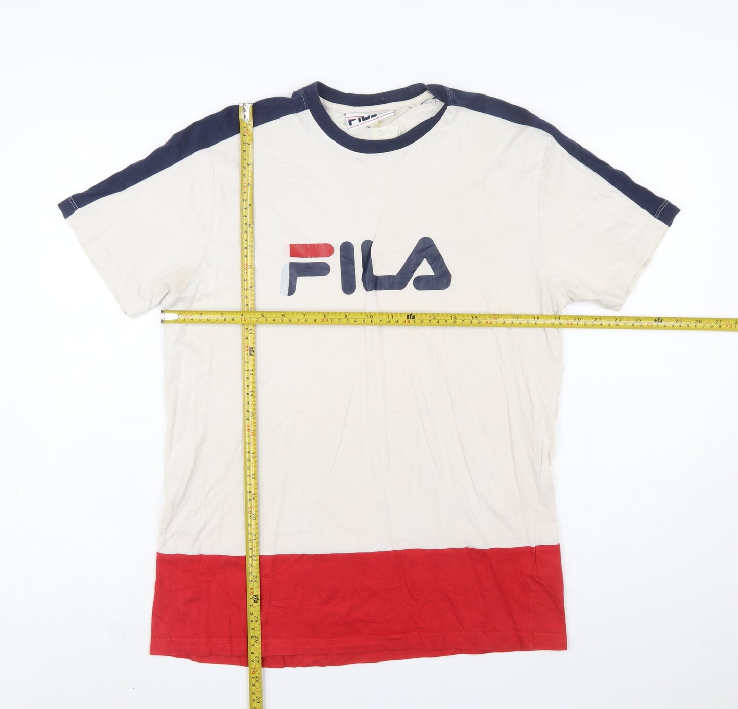 FILA Men's Multicoloured Crew Neck Sports T-Shirt Size S