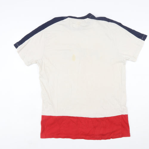 FILA Men's Multicoloured Crew Neck Sports T-Shirt Size S