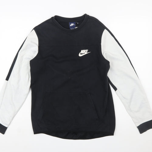 Nike Men's Black & White Crew Neck Pullover Sweatshirt Size S