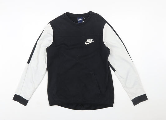 Nike Men's Black & White Crew Neck Pullover Sweatshirt Size S
