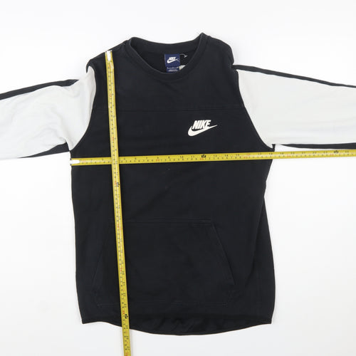 Nike Men's Black & White Crew Neck Pullover Sweatshirt Size S