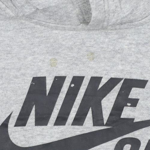 Nike SB Boys Grey Pullover Hoodie 12-13 Years Lined Cotton Blend