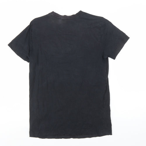 Diesel Men's Black Cotton Crew Neck Logo T-Shirt Size S