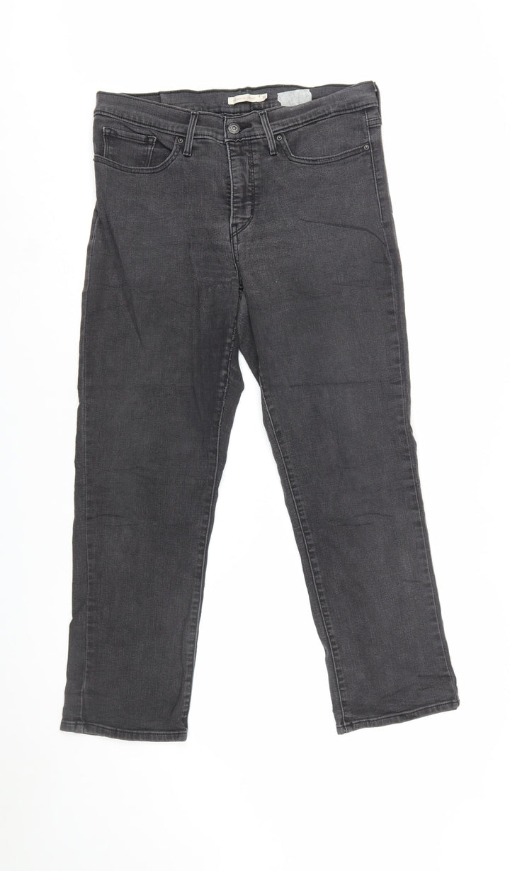 Levi's Women's Grey 314 Shaping Straight Stretch Jeans Size 31