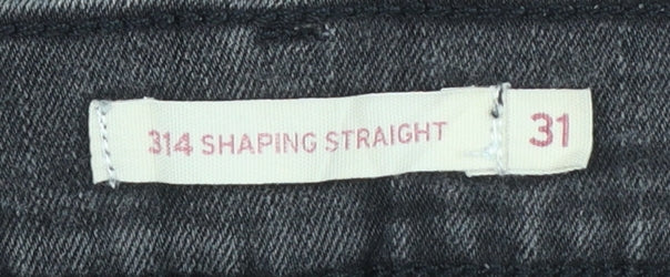 Levi's Women's Grey 314 Shaping Straight Stretch Jeans Size 31