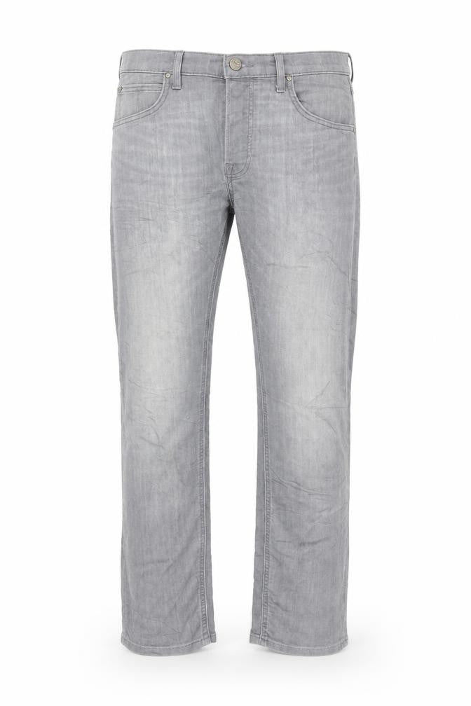 Lee Men's Grey Daren Button Fly Straight Jeans W32 L30 Cotton Blend
