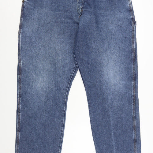 Wrangler Men's Blue 40x30 Carpenter Regular Fit Straight Jeans