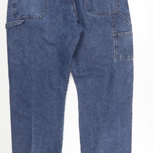 Wrangler Men's Blue 40x30 Carpenter Regular Fit Straight Jeans