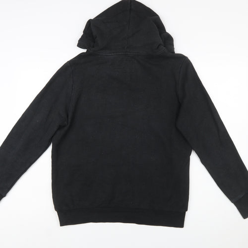 Superdry Womens Black Size 16 Pullover Hoodie with Logo Design